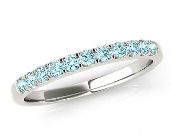 aquamarine wedding band 14k white gold 18k or platinum aquamarine gemstone wedding rings - Aquamarine Wedding Rings aquamarine wedding band 14k white gold 18k or platinum aquamarine gemstone wedding rings - Aquamarine Wedding Rings