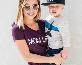 VACATION SALE: Mom Life Tee // Mom Shirt // Mom Tee // Amethyst Mom Life Shirt // Comfy Mom T-Shirt // Motherhood // Mom Life Tee