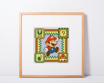 Modern Cross stitch pattern Super Mario PDF Download Video games Cross Stitch Chart Embroidery Chart Needlework baby retro video games