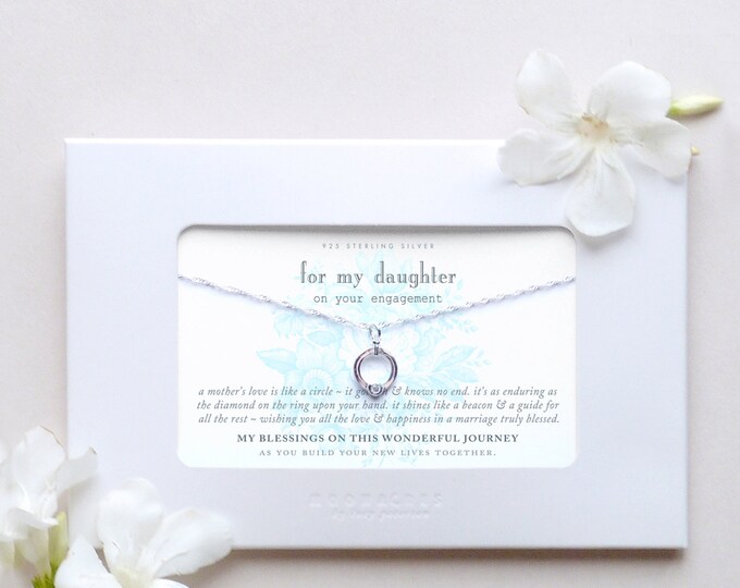 Daughter | Engagement Wedding Gift | Bride Bridal Shower Gift from Mom Bridal Party Custom Customized Personalized Message Card Jewelry