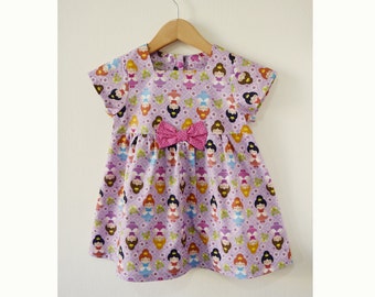 HULA HOOP Girl Baby Girl Dress sewing pattern Pdf, baby toddler newborn 3 6 9 12 18 m and 1, 2 3 4 5 6 yrs Instant Download