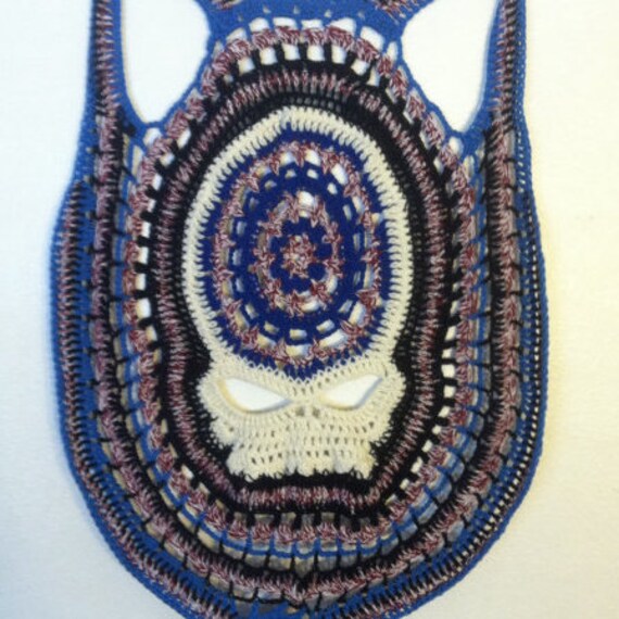 Items similar to Grateful Dead Vest, Custom Crochet Steal Your Face