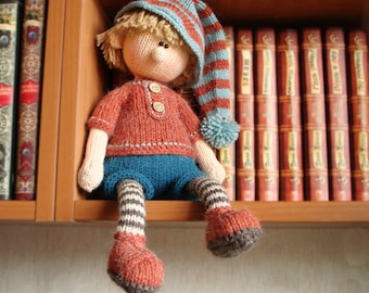 Knitting pattern doll Toy knitting pattern Knitted doll boy Pattern PDF for knitted Elf Doll making DIY knitted toy Martin the House Elf