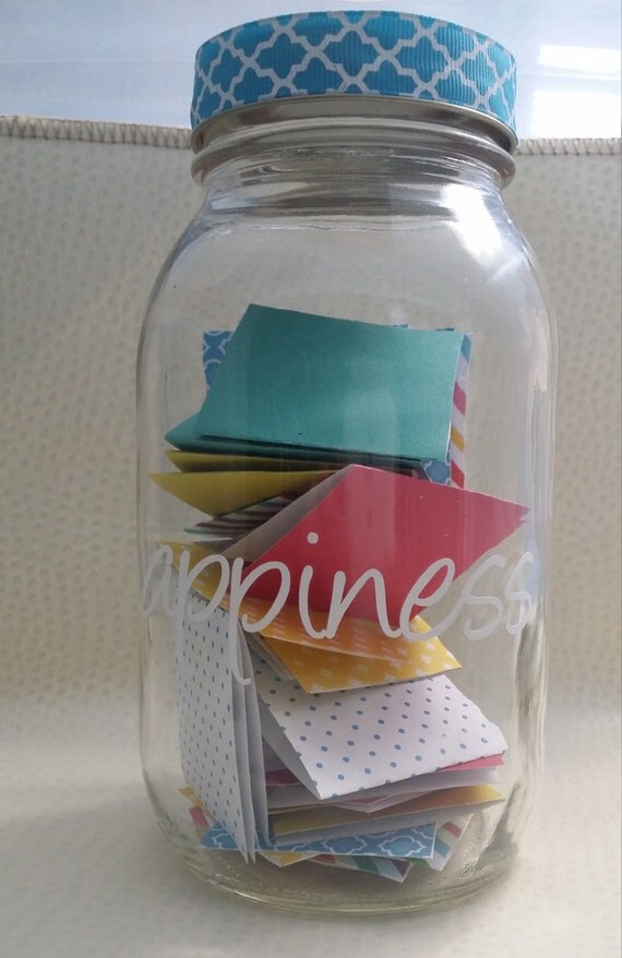 Happiness Jar Gratitude Mason Jar Custom Happiness jars