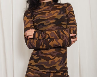 turtleneck camo shirt