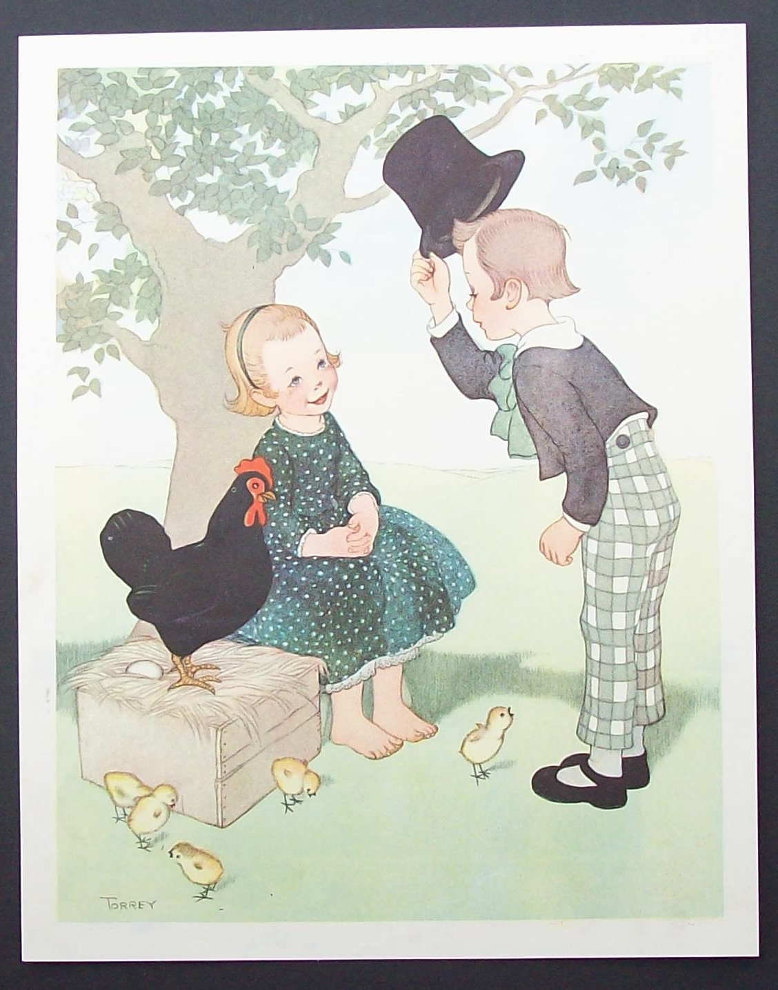 Vintage Nursery Print Good Afternoon Miss by