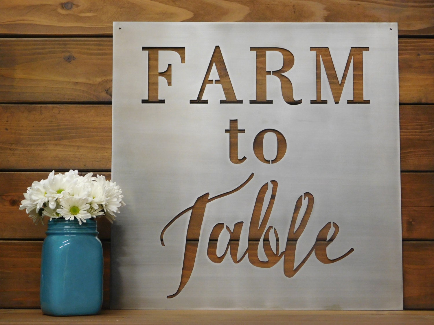 Farm To Table Metal Sign Metal Wall Art