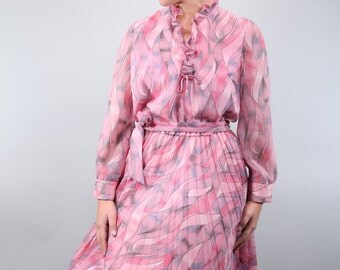 50's vintage dress with ruffle - Donna