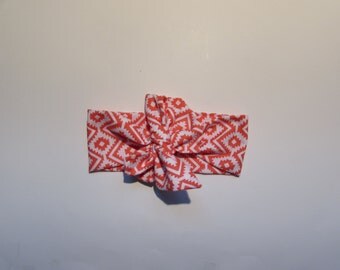 50% OFF baby headwrap headband aztec corail