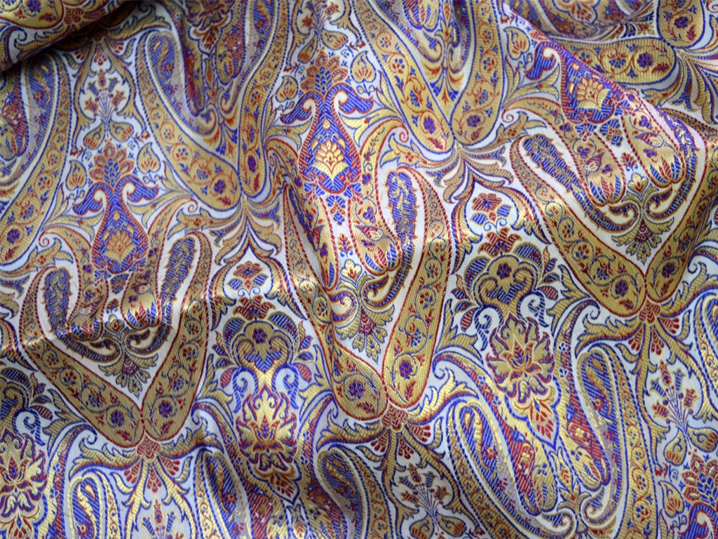 Brocade Fabric  Indian  Silk Wedding  Dress  Fabric  Banarasi