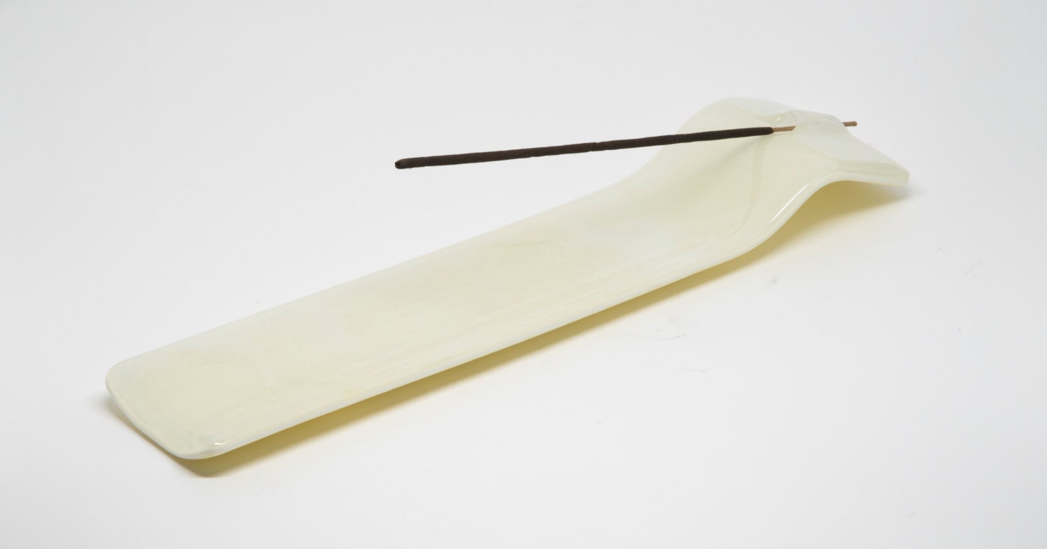 White Incense Holder Glass Stick Incense Burner White on