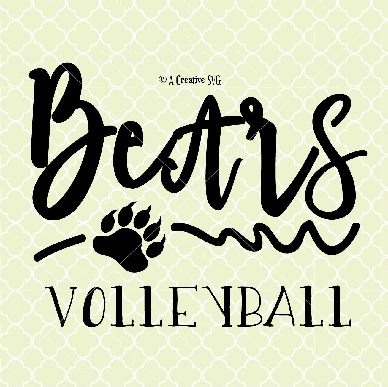 Download Bears Volleyball SVG DXF Files for Cricut Design Silhouette