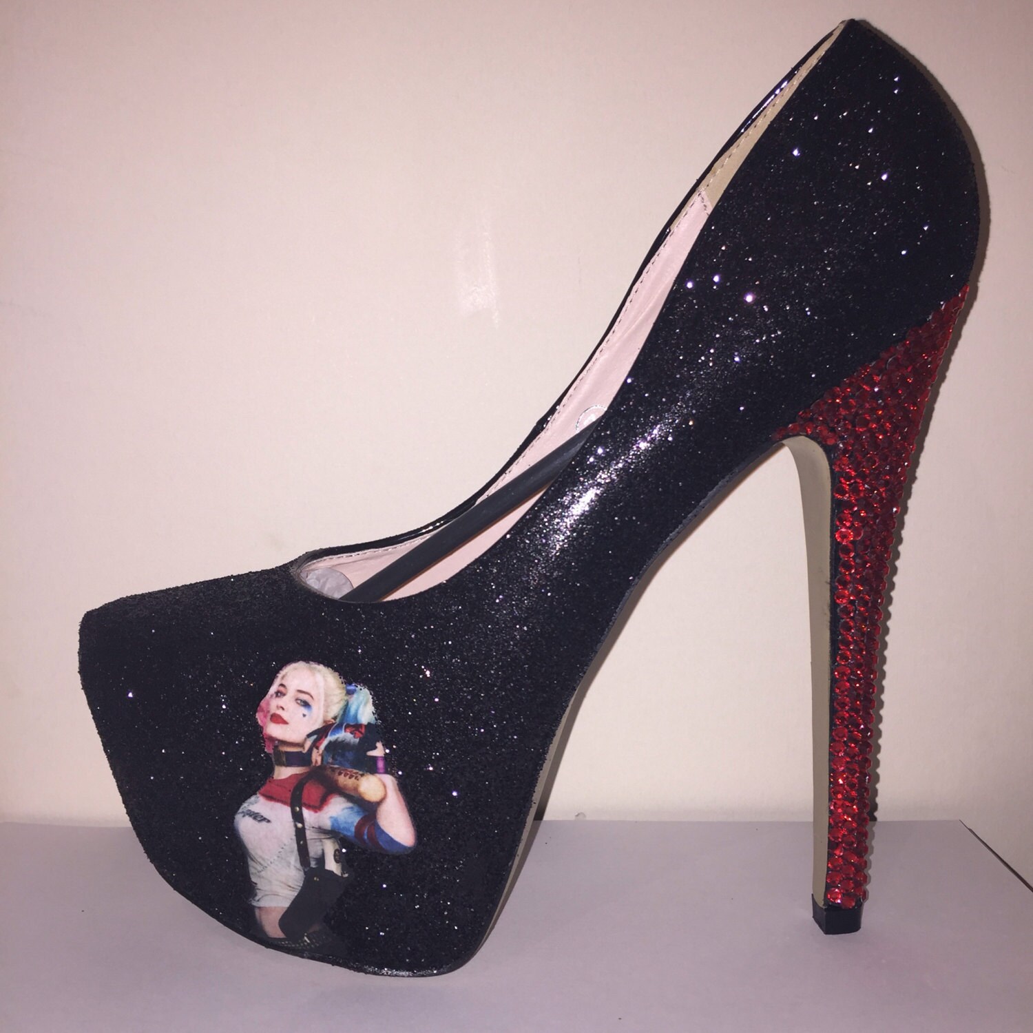 harley quinn high heel shoes