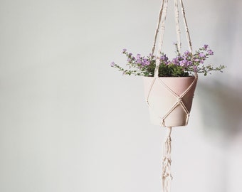 macrame plant hanger - home decor - plant hanger -natural decor - rustic home decor - cotton
