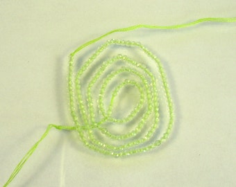 Prehnite faceted rondelle beads AAA 2mm 13" strand