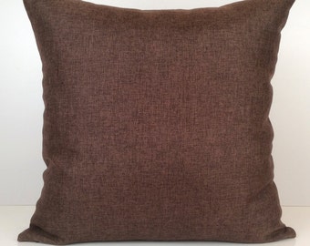 Chocolate Brown Pillow, Throw Pillow Cover, Decorative Pillow Cover, Cushion Cover, Pillowcase, Accent Pillow, Linen Pillow, Toss Pillow
