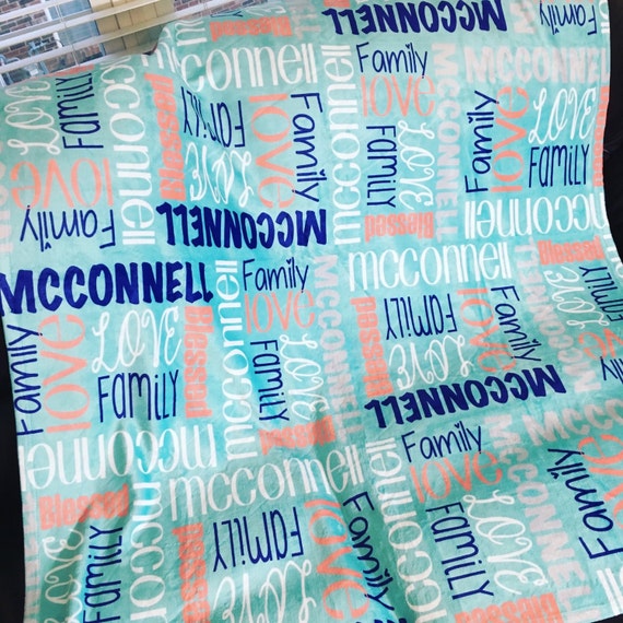 Items similar to Personalized Family Blanket for Family Tree Blanket