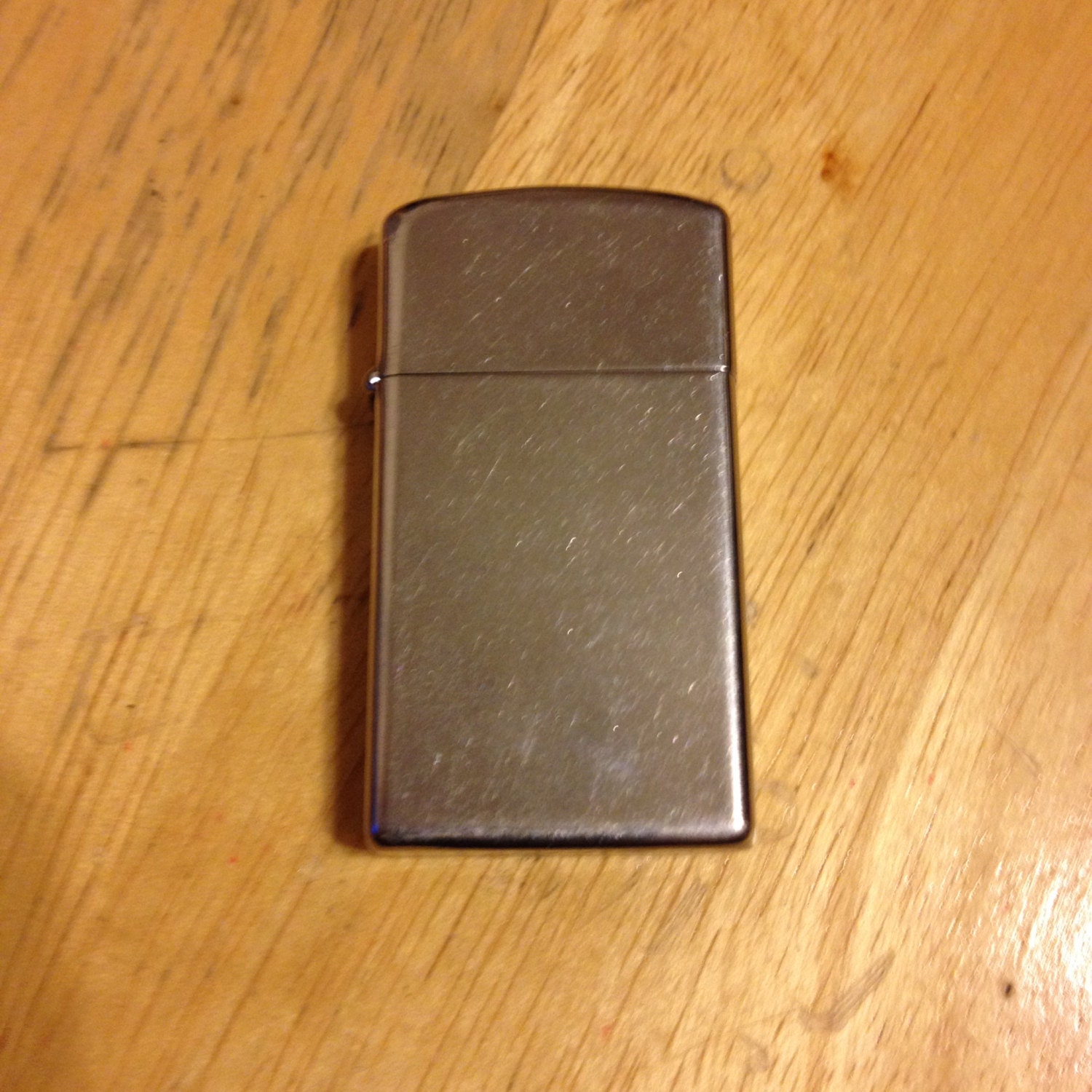 1966 Zippo Slim-Line Lighter Plain-Jane chrome