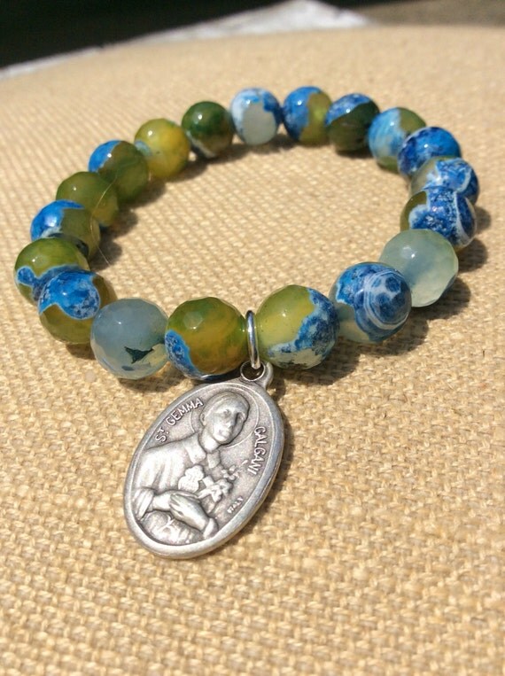 St Gemma/ Patron Saint of Back Pain and by FaithInCircles on Etsy