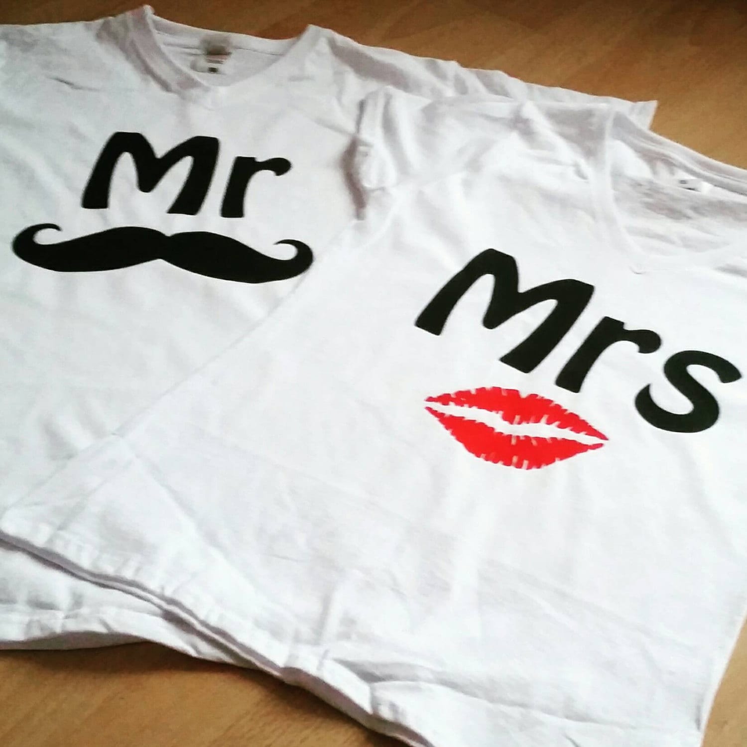 Mr and Mrs T-Shirts His and Hers Shirts Wedding Gift