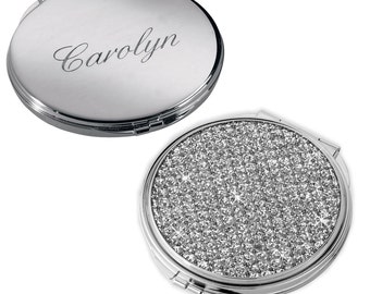 Dazzling Glitter Galore Compact Mirror (c167-1121-1) - Free Personalization