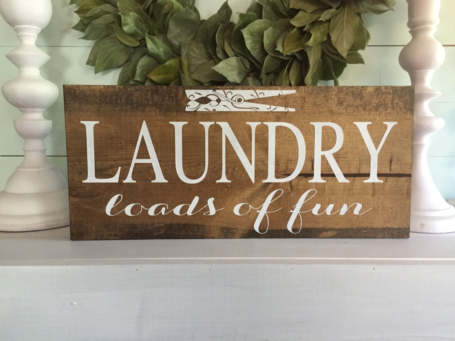 Laundry loads of fun Laundry room sign wood sign wooden