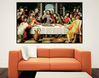 Last Supper Wall Decor last supper painting | etsy Last Supper Wall Decor last supper painting | etsy