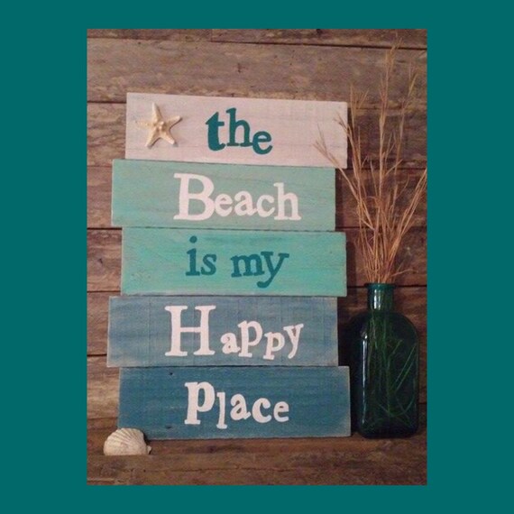 Beach Sign Hand Painted The Beach Is My by CountryClutterHome