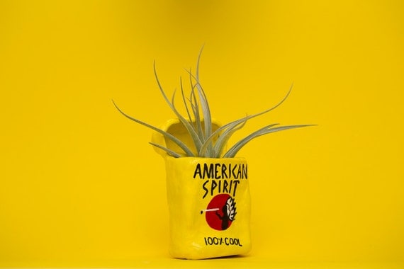 YELLOW AMERICAN SPIRIT / cigarette planter