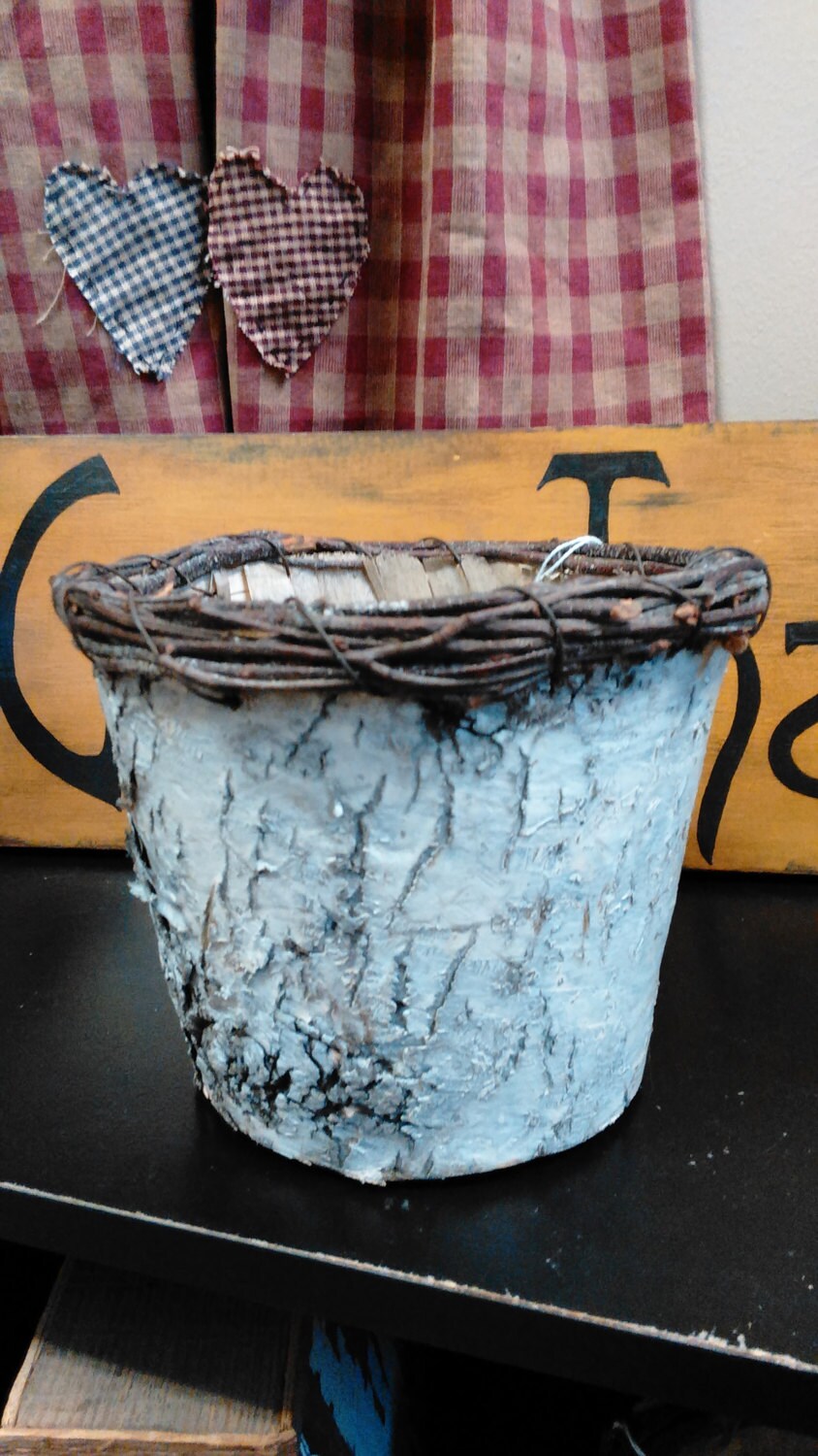 Birch Basket All Natural Beautiful Handmade piece by NatureAmmil