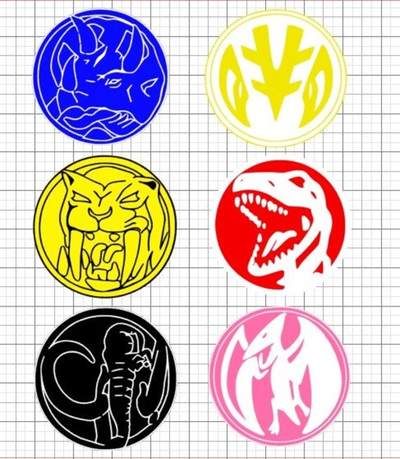 Power Ranger Power Coins Permanent Vinyl by ApplingCreations