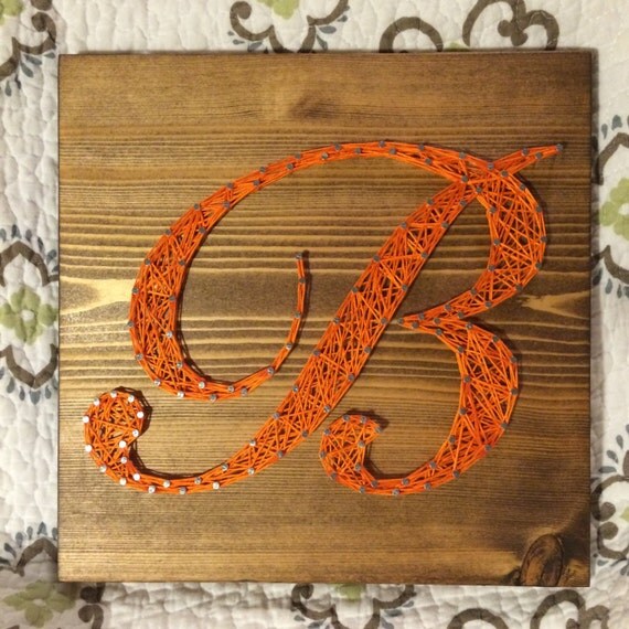 CUSTOM Letter/Initial String Art by KiwiStrings on Etsy