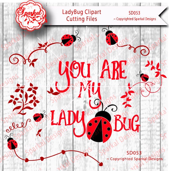 Download Ladybug SVG Cut File A bundle of 6 Ladybug Flourishes and