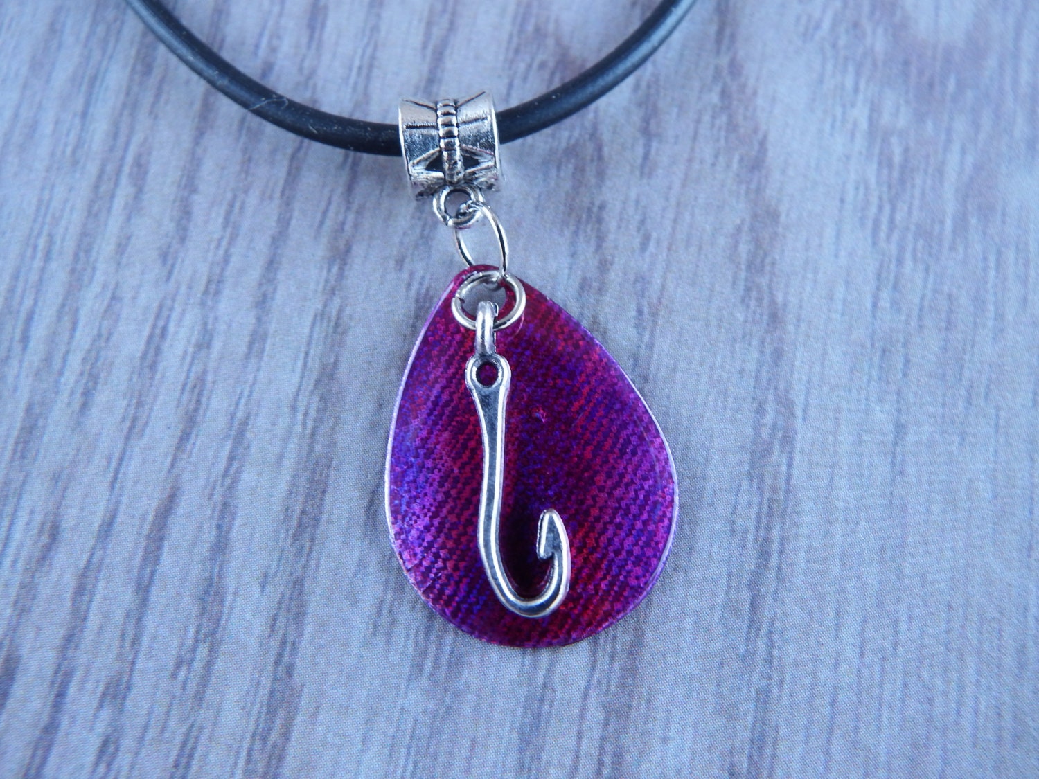 Spinner Blade fishing lure necklace with by CamoAndAmmoBoutique