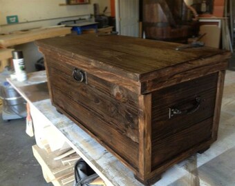 Individual order.Wooden trunk,large trunk ,decorative trunks,coffee table,wooden chest ,rustic furniture,trunk storage "Reliable secrets"