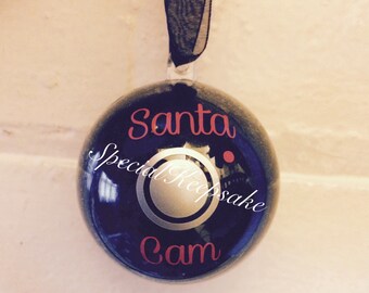 Santa Cam Surveillance Camera Children Father Christmas Tree Bauble Decoration Good Naughty List