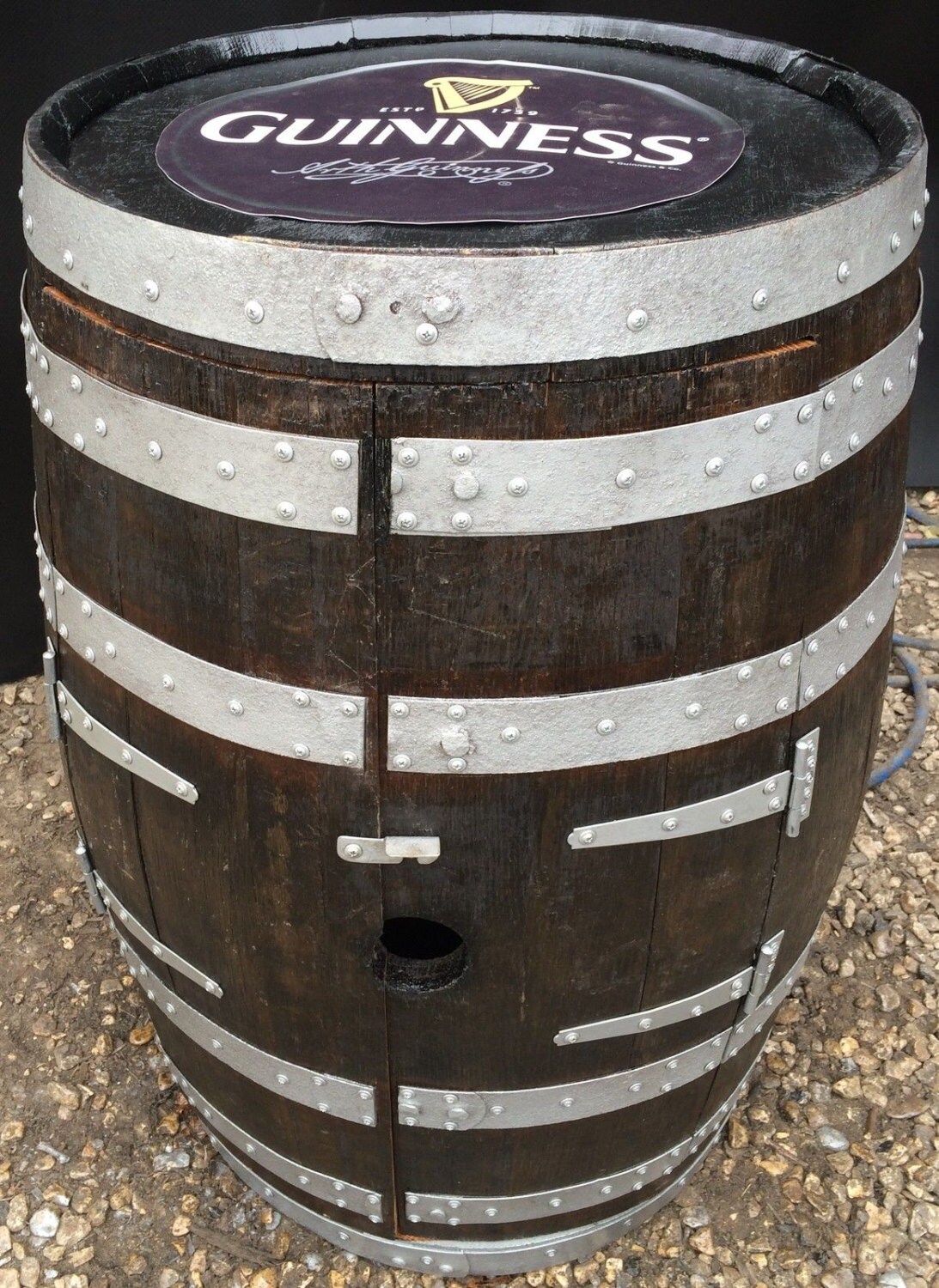 Solid Oak Irish Guinness Barrel Morag Wine Rack by Cheekychicksltd