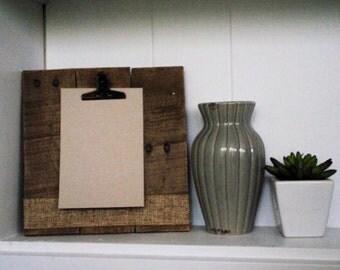 Rustic Clipboard, Wood Photo Holder, Wood Picture Frame, Picture Holder, Rustic Picture Holder, WoodClipboard, Rustic Decor, Home Decor