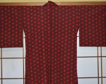 Vintage Asanoha Kimono Hitoe / 130