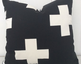 Monochrome // Black and white // Plus // Cross // Trend // Cushion Cover // Denim // Decorative Pillow // Throw pillow // Kids // Modern