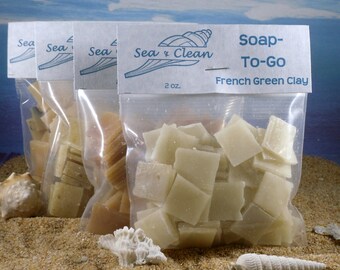 Soap To Go / Gym Soap, Travel Soap, Single Use Soap, Camping Soap, TSA Compliant, Essential Oil Soap, Unscented Soap