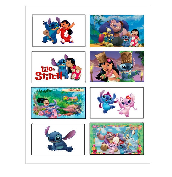 8 PERSONALIZED PRINTED Lilo and Stitch by Letshaveaparty0413