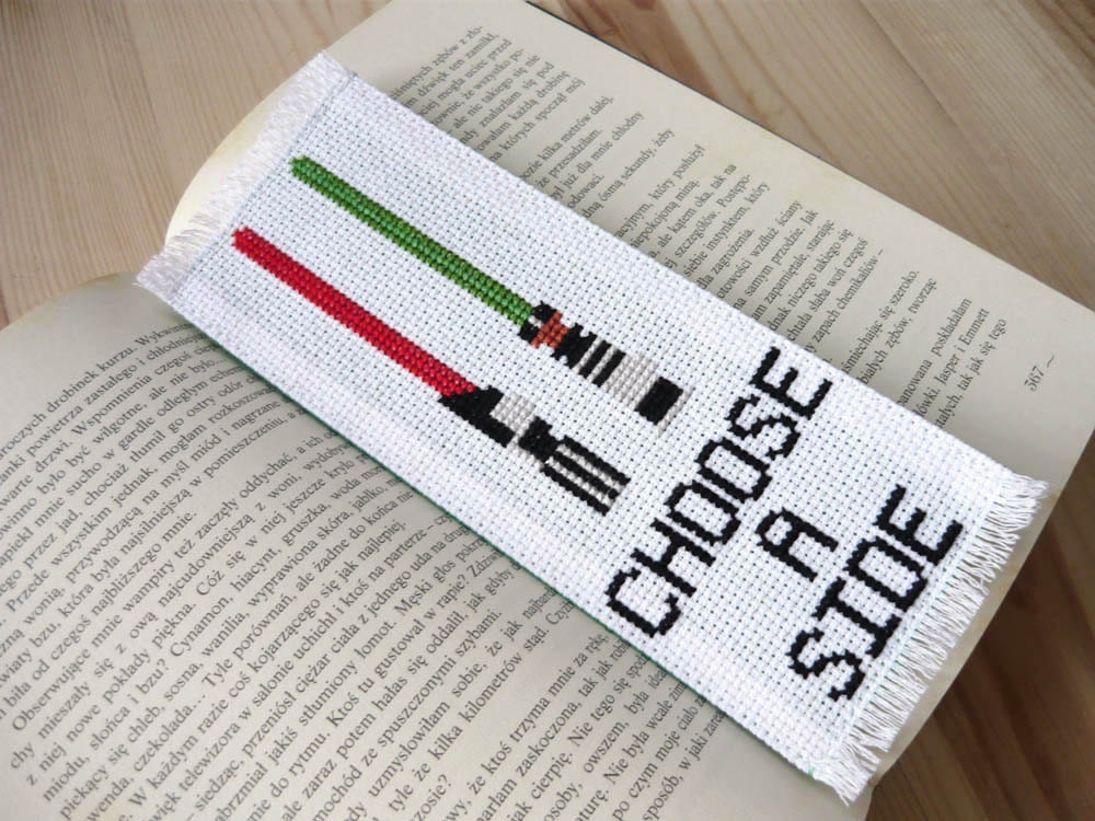 Cross stitch bookmark Star Wars embroidered bookmark gift