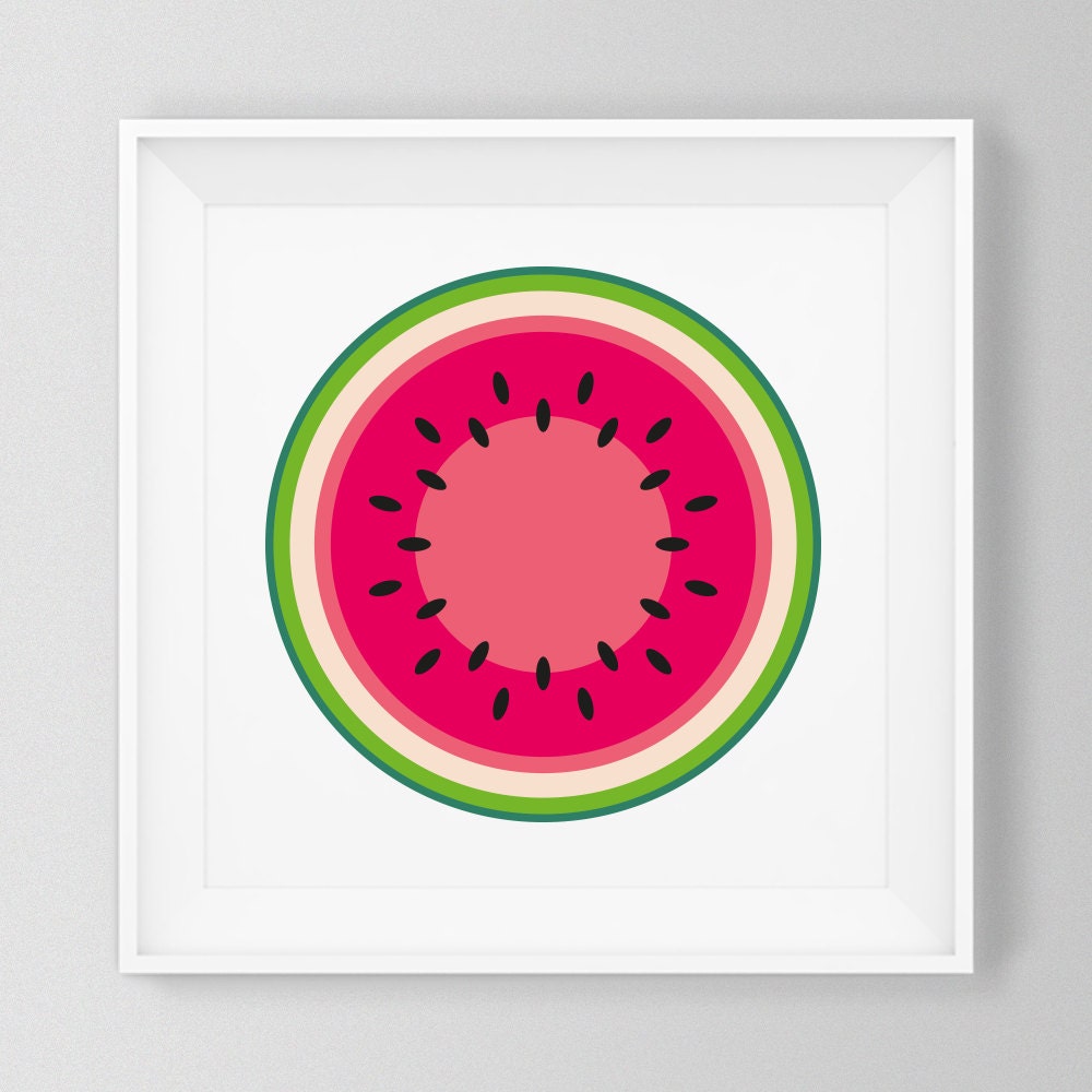 Watermelon print Fruit and vegetable prints Kitchen art
