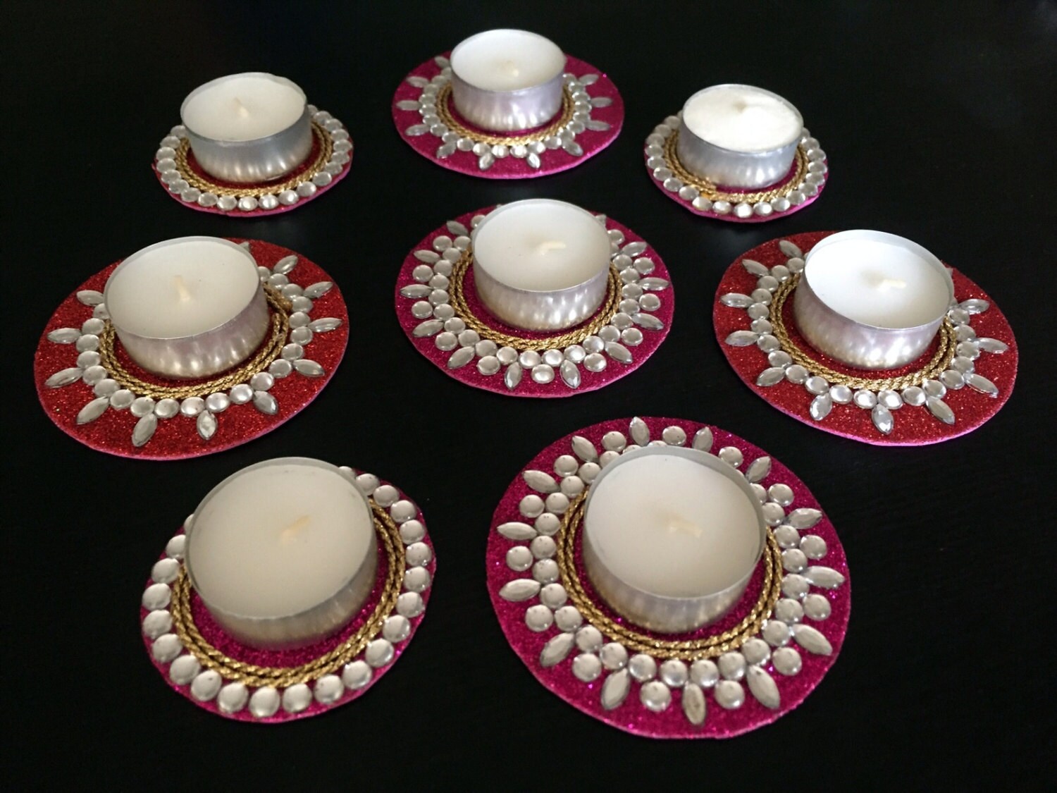 Set of 8 Tealight candle holder Diya Diwali Diya Boho home