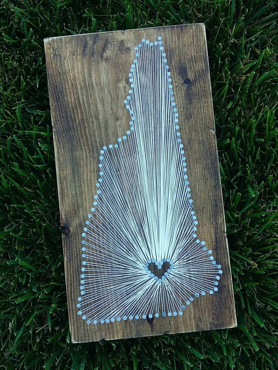 New Hampshire String Art State string Art New Hampshire Nail