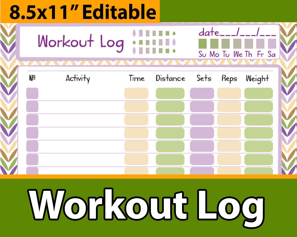 Workout Tracker Planner Daily Workout Log Exercise Journal