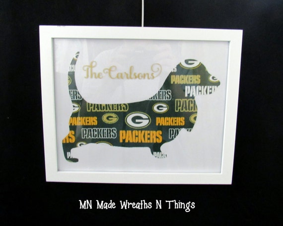 Green Bay Packers Basset Hound Basset Hound Wall Decor