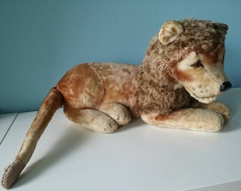 vintage lion stuffed animal