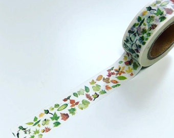 Autumn washi tape, fall washi tape, leaves washi tape, planner washi, washi tape